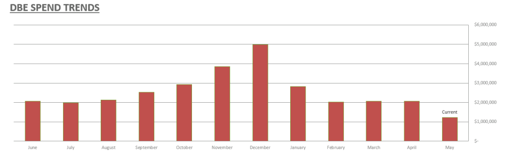 DBE spend trends dummy data