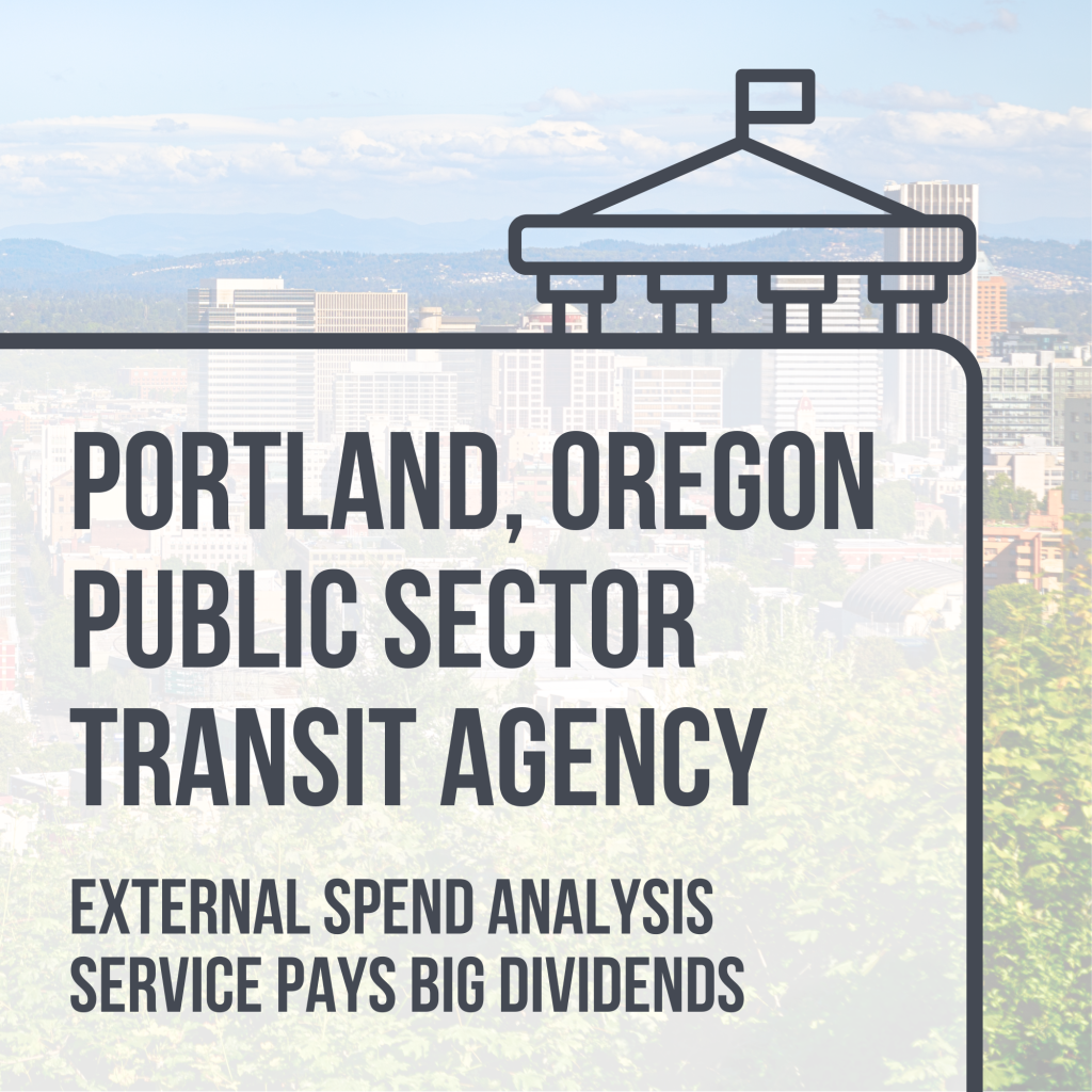 Publicly operated transit agency in Portland, Oregon finds large dividends in external spend analysis service