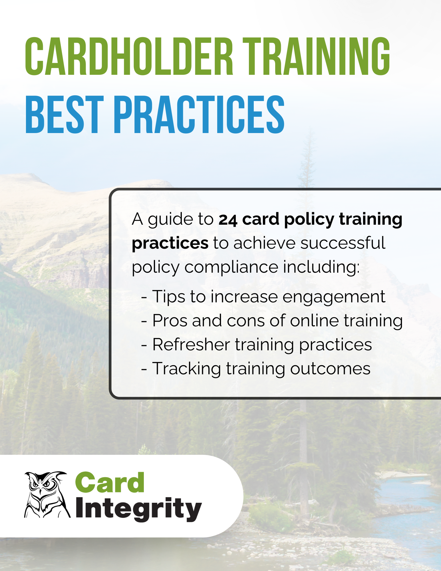 "Cardholder Training Best Practices" eGuide front cover